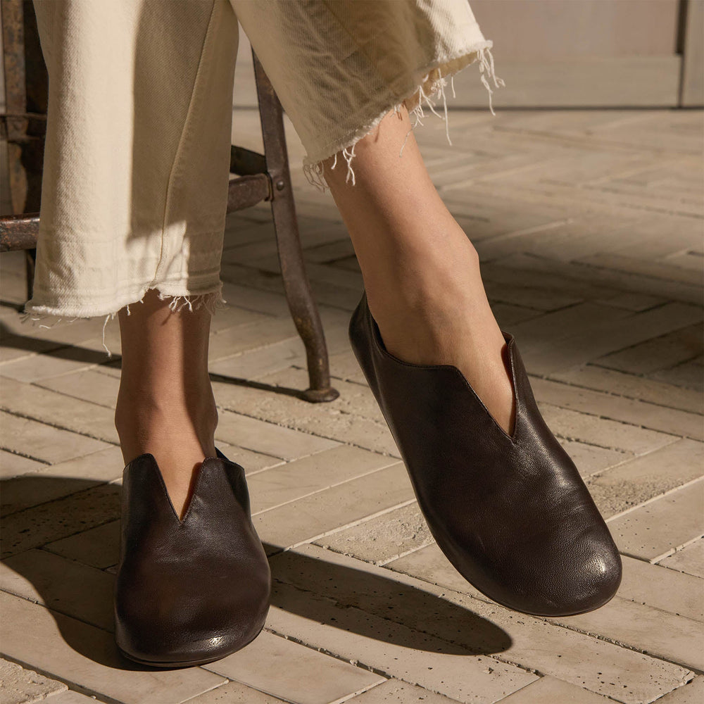 Women's Napa Leather Babouche in Pony | James Perse Los Angeles