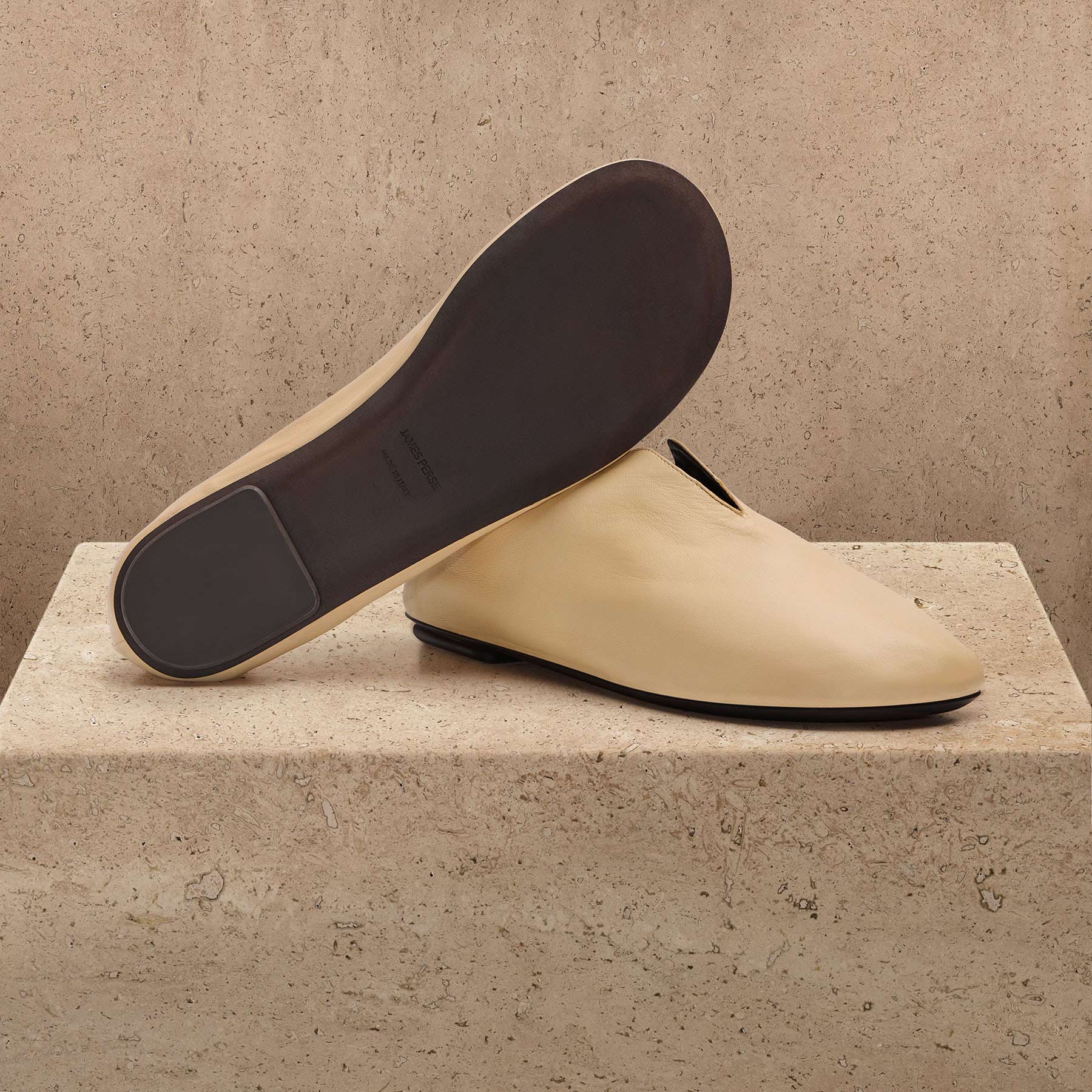 Women's Napa Leather Babouche In Sahara | James Perse Los Angeles