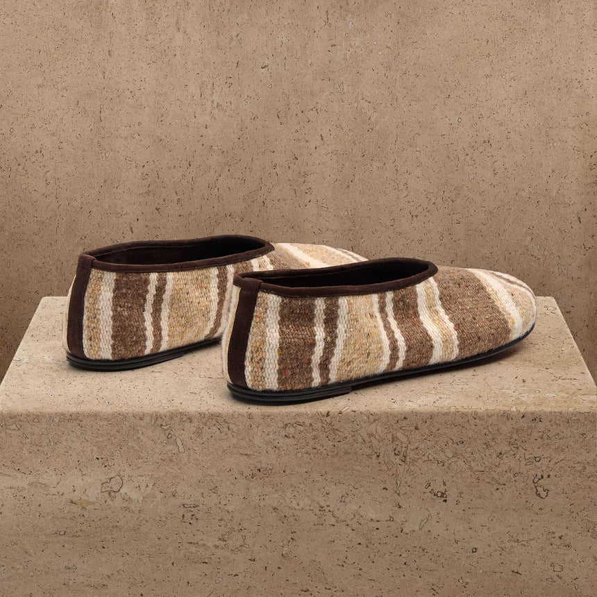 Women's Baja Stripe Flat In Beige Multi Stripe | James Perse Los Angeles