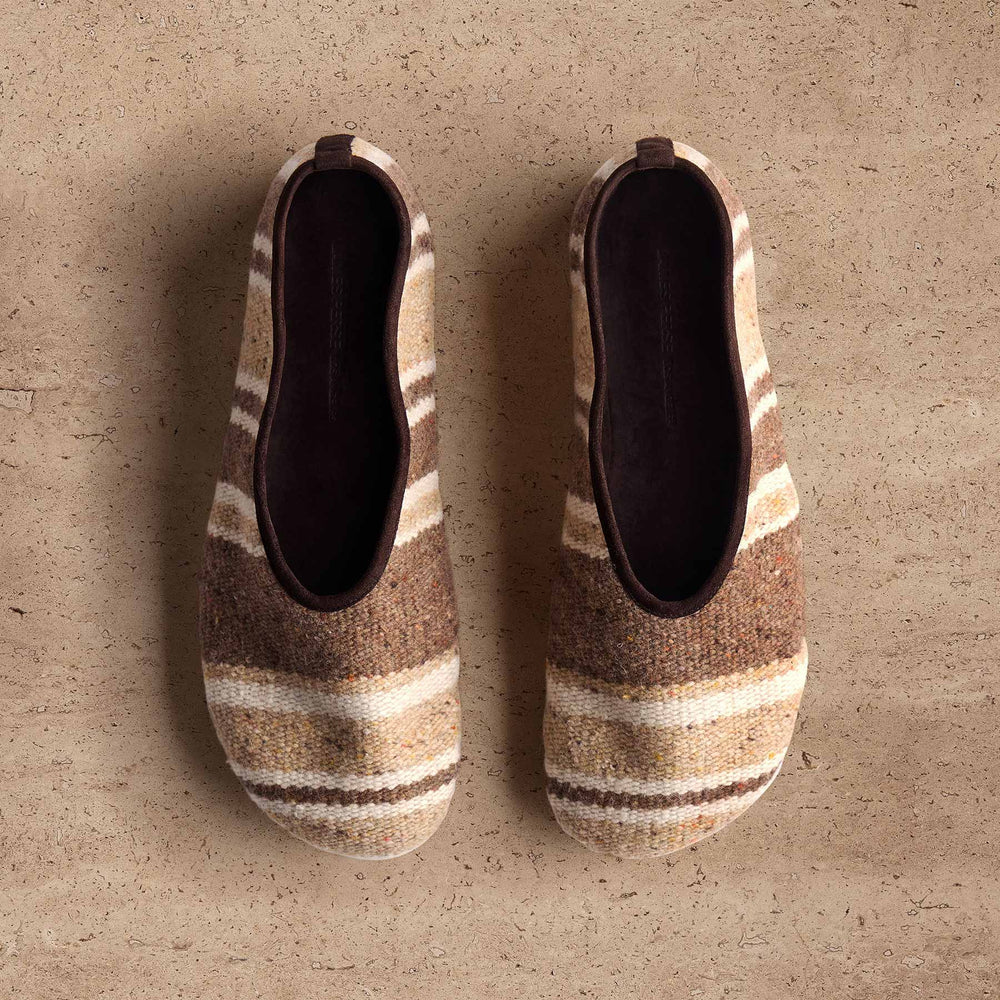 Women's Baja Stripe Flat In Beige Multi Stripe | James Perse Los Angeles