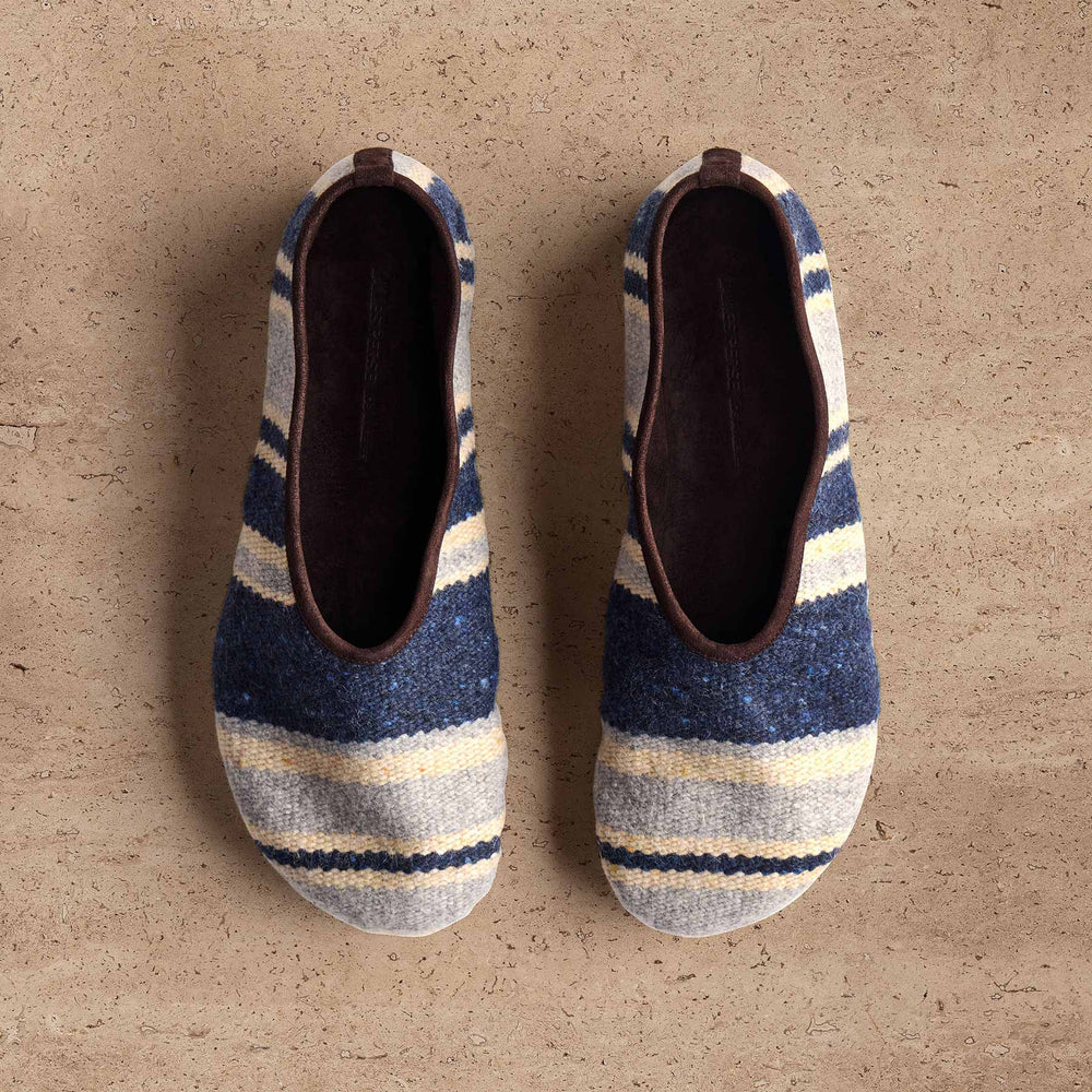Women's Baja Stripe Flat In Navy Multi Strip | James Perse Los Angeles