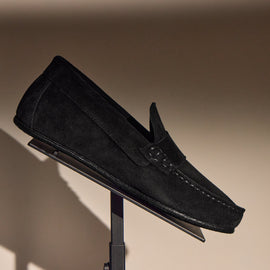 Women's Suede Loafers in Black  | James Perse Los Angeles