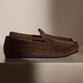 Women's Suede Loafers in Cafe | James Perse Los Angeles