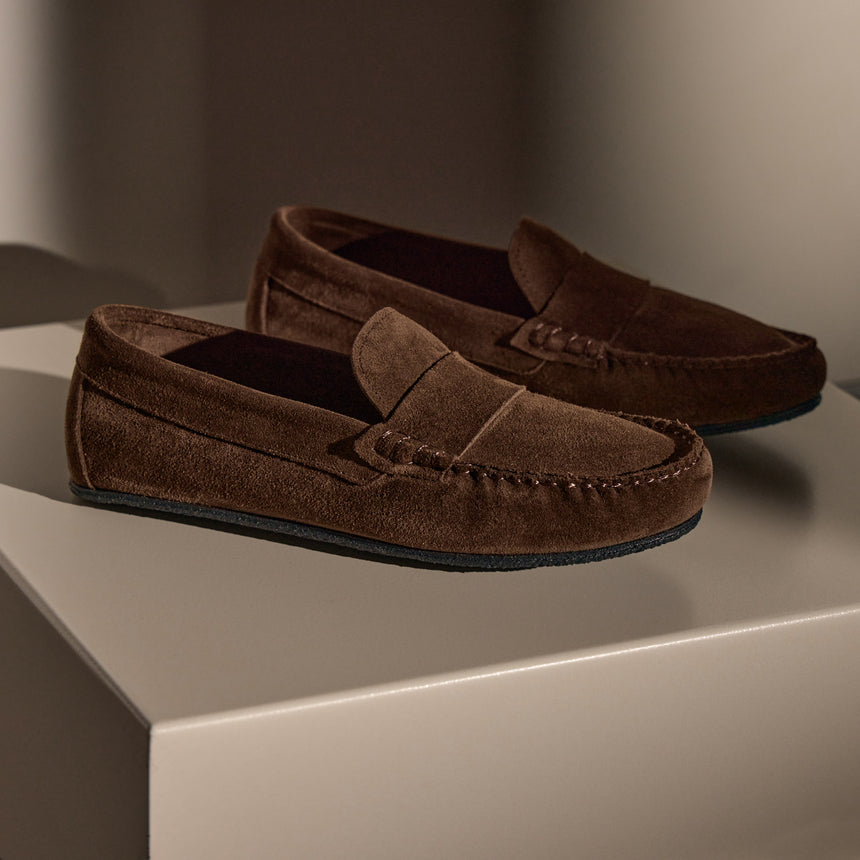 Women's Suede Loafers in Cafe | James Perse Los Angeles