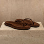 Women's Suede Cross Thong Sandal in Tabacco / Tabacco | James Perse Los Angeles