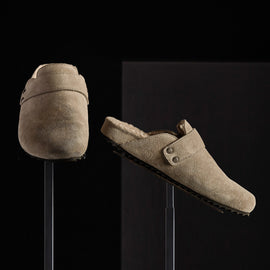 Women's Suede Slip On Clog in Beige/Earth | James Perse Los Angeles