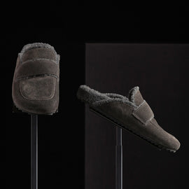 Women's Suede Shearling Loafer in Ash/Heather Grey | James Perse Los Angeles
