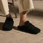 Women's Suede Lined Clog in Black/Black | James Perse Los Angeles