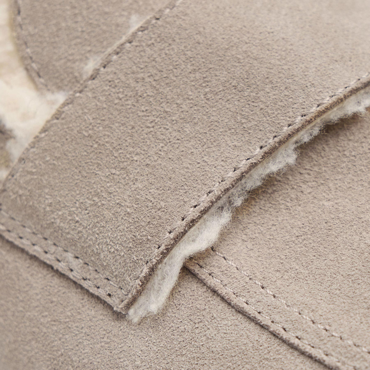 Women's Suede Shearling Loafer - Earth/Ivory