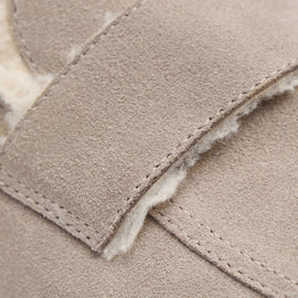 Women's Suede Shearling Loafer - Earth/Ivory