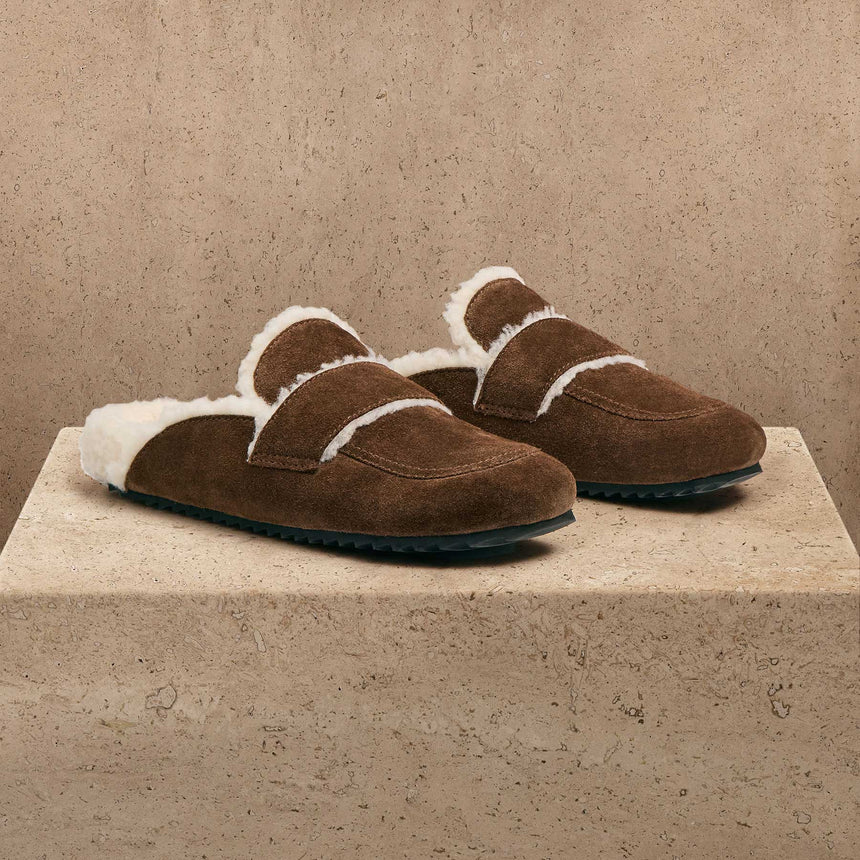 Women's Suede Lined Clog - Havana/Ivory