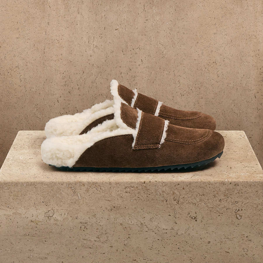 Women's Suede Lined Clog - Havana/Ivory