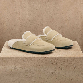 Women's Suede Lined Clog - Sand/Ivory