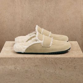 Women's Suede Lined Clog - Sand/Ivory