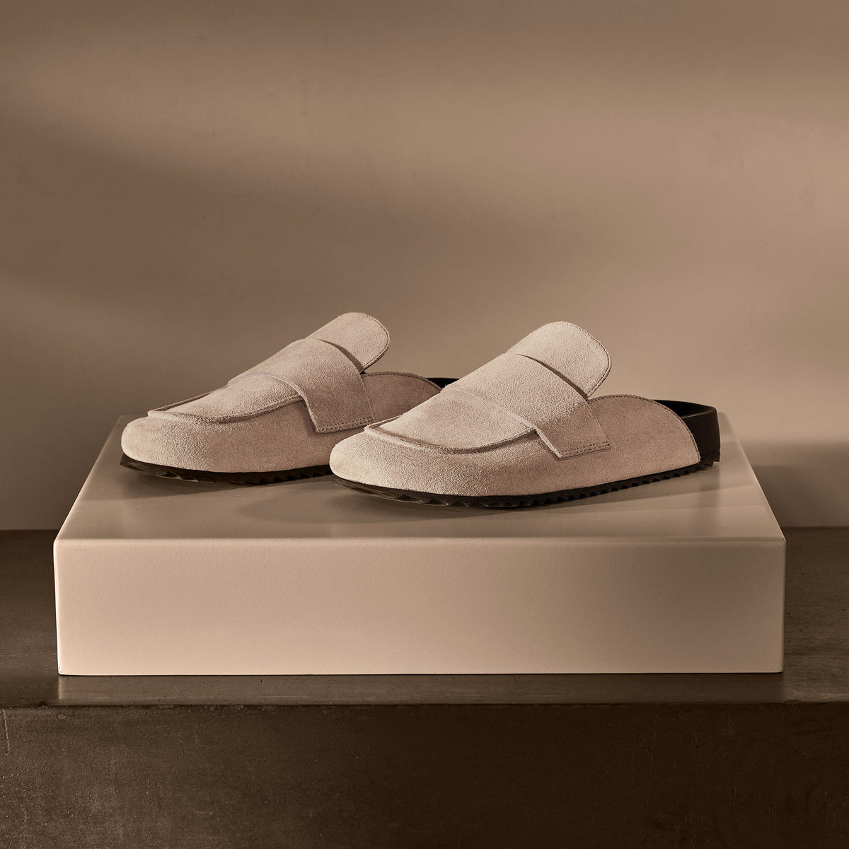 Women's Suede Slip On Loafer - Plaster