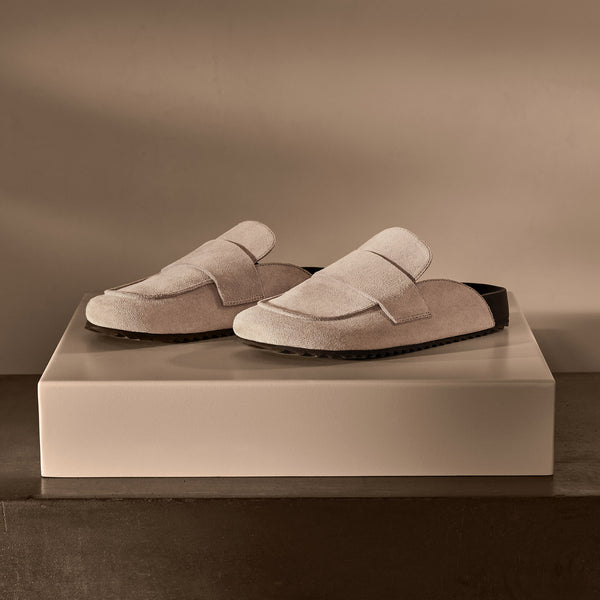 Women's Suede Slip On Loafer - Plaster