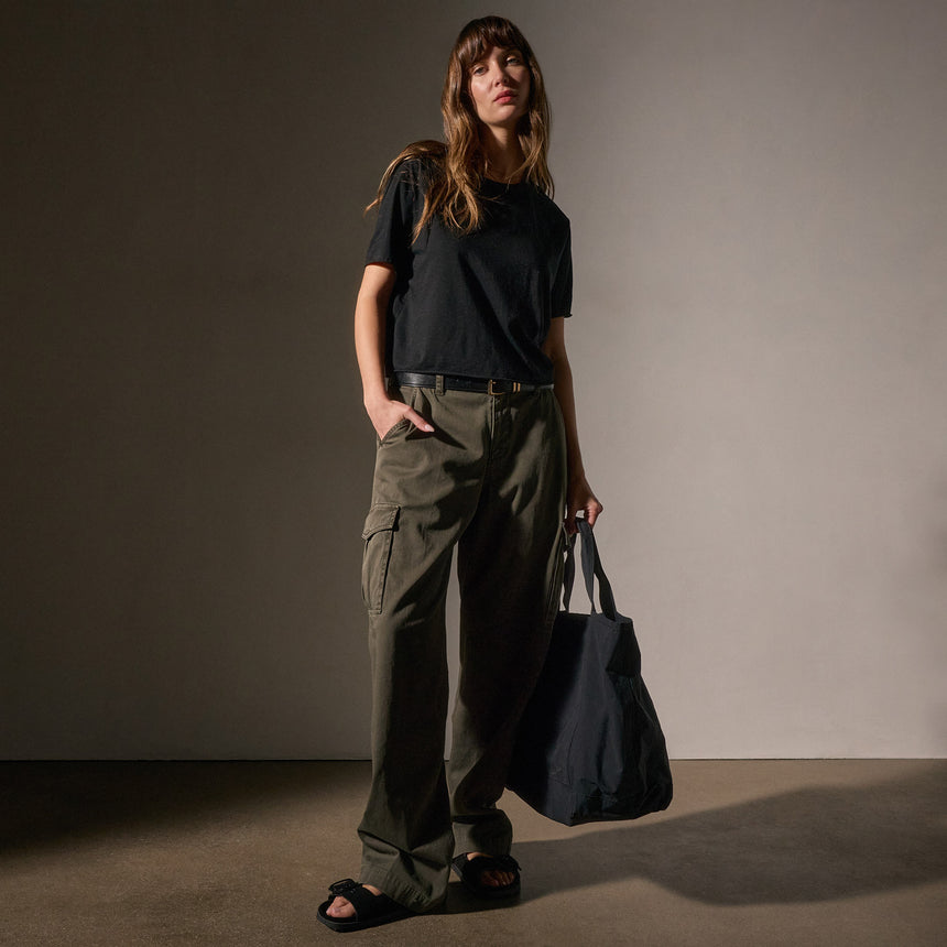 Small Matte Nylon Tote in Black | James Perse Los Angeles / Womens