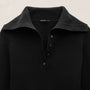 Fitted Funnel Neck Sweater - Black | James Perse Los Angeles
