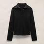 Fitted Funnel Neck Sweater - Black | James Perse Los Angeles