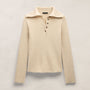 Fitted Funnel Neck Sweater - Ecru | James Perse Los Angeles