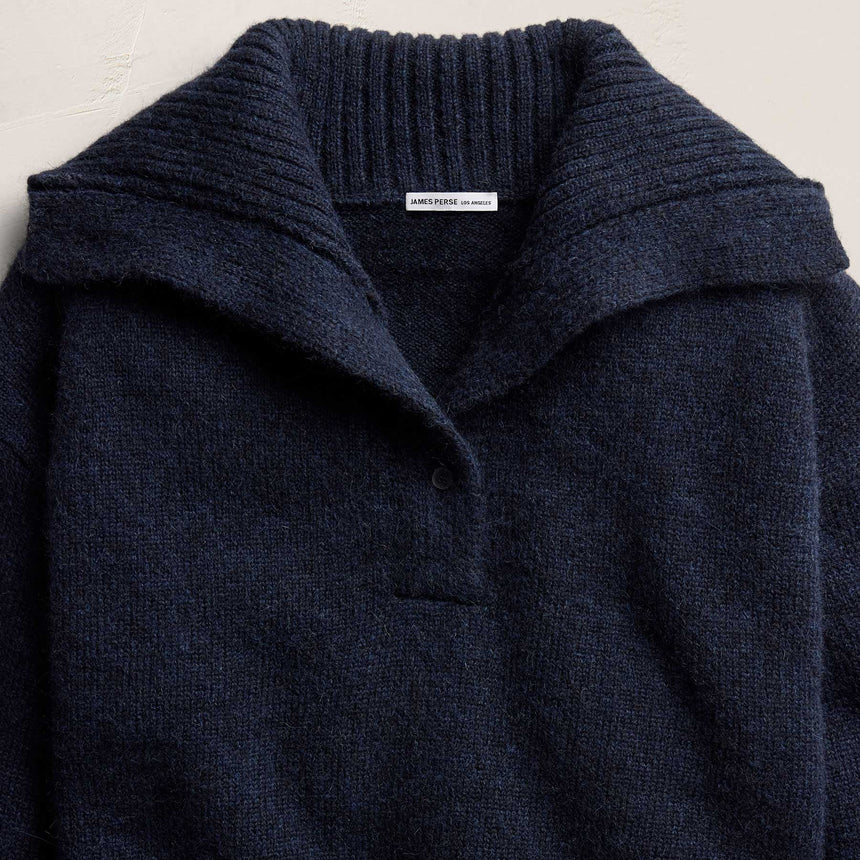 Funnel Neck Sweater - Navy | James Perse Los Angeles