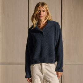Funnel Neck Sweater - Navy