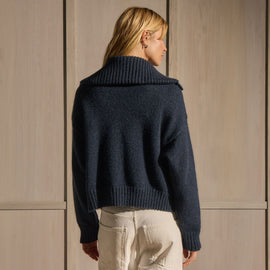 Funnel Neck Sweater - Navy