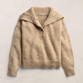 Funnel Neck Sweater - Oak Melange