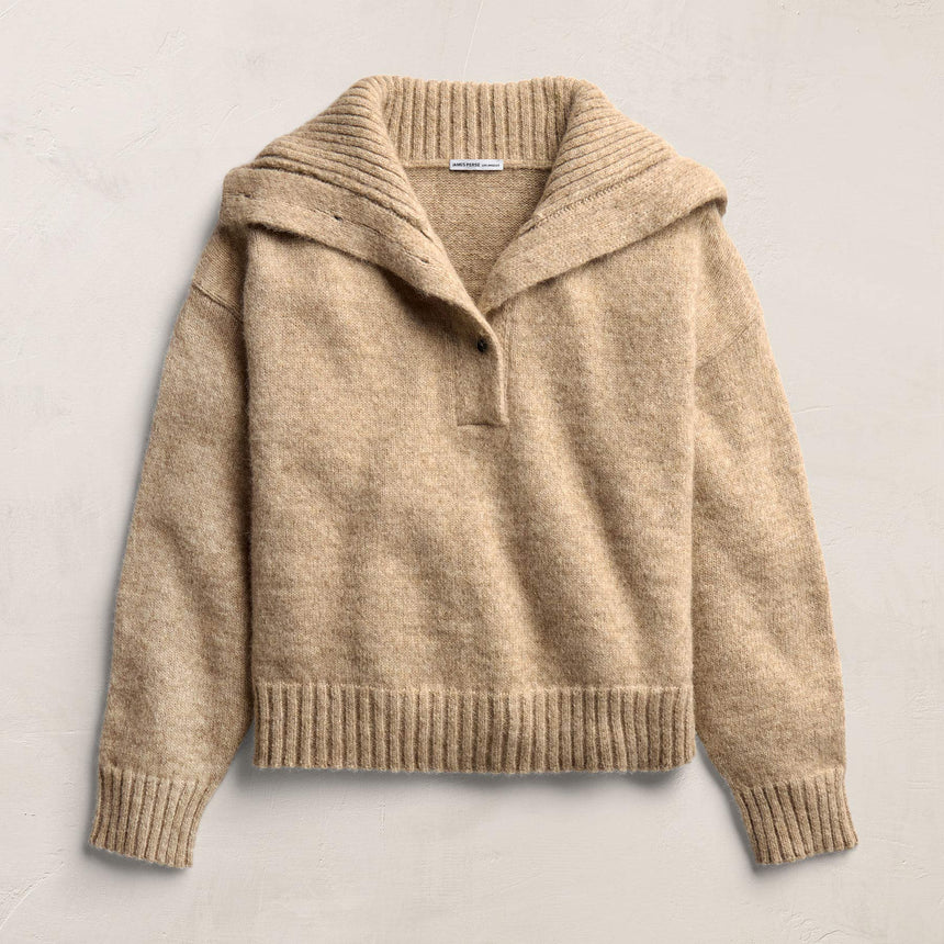 Funnel Neck Sweater - Oak Melange