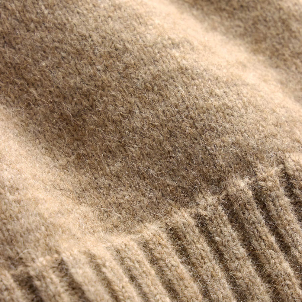 Funnel Neck Sweater - Oak Melange