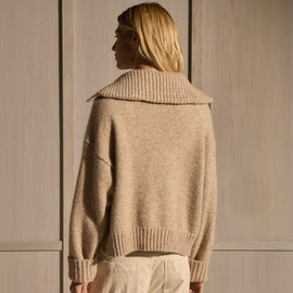 Funnel Neck Sweater - Oak Melange