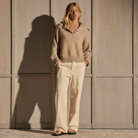 Funnel Neck Sweater - Oak Melange