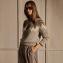 Fair Isle Crew Neck Sweater - Grey Brown Fair Isle | James Perse Los Angeles
