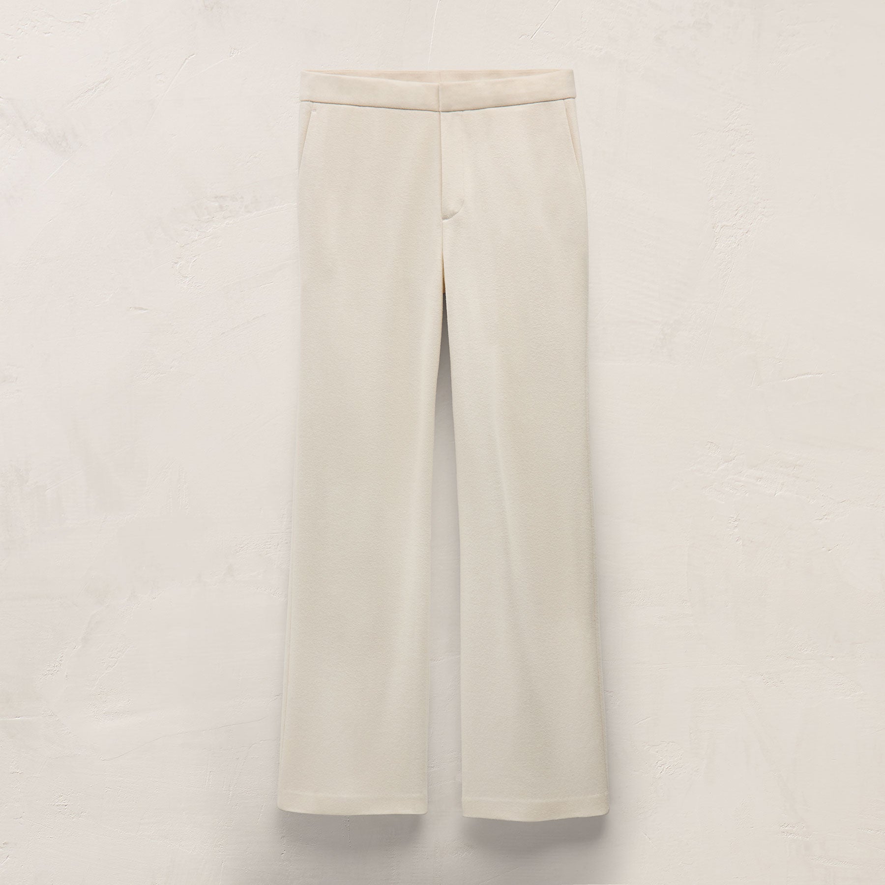 Brushed Cotton Blend Knit Trouser in Ivory | James Perse Los Angeles