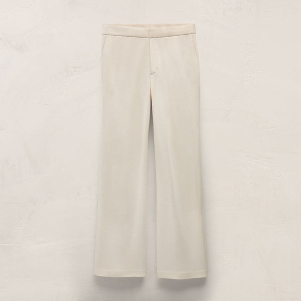 Brushed Cotton Blend Knit Trouser in Ivory | James Perse Los Angeles