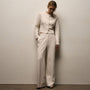 Brushed Cotton Blend Knit Trouser in Ivory | James Perse Los Angeles