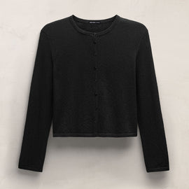 Fine Knit Cardigan in Black | James Perse Los Angeles