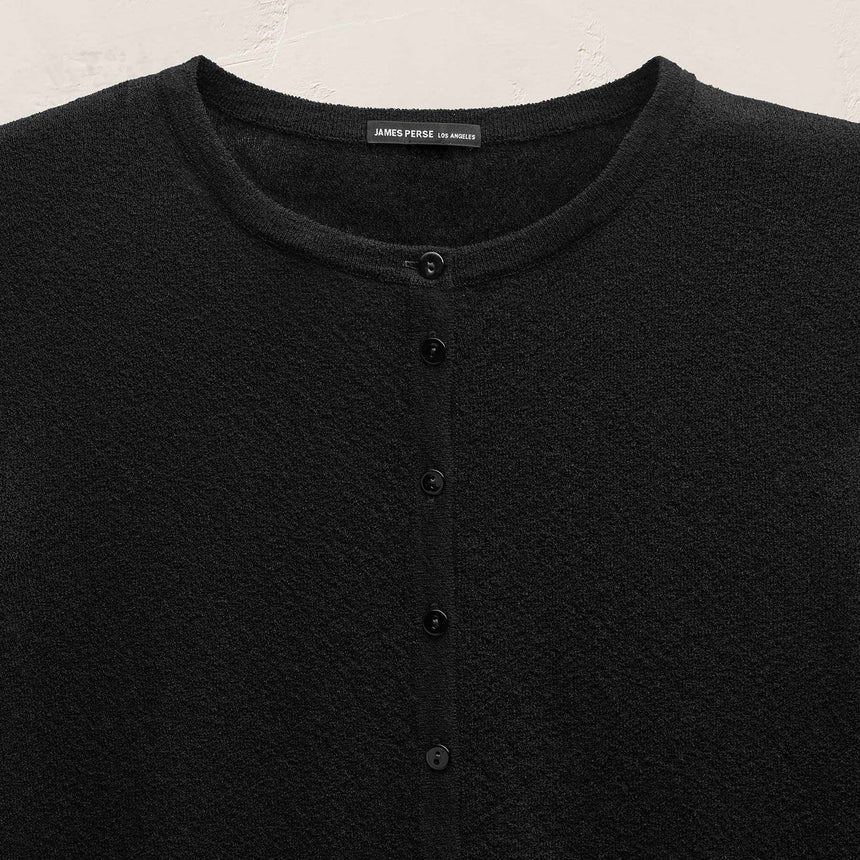 Fine Knit Cardigan in Black | James Perse Los Angeles