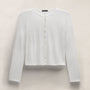 Fine Knit Cardigan in White | James Perse Los Angeles