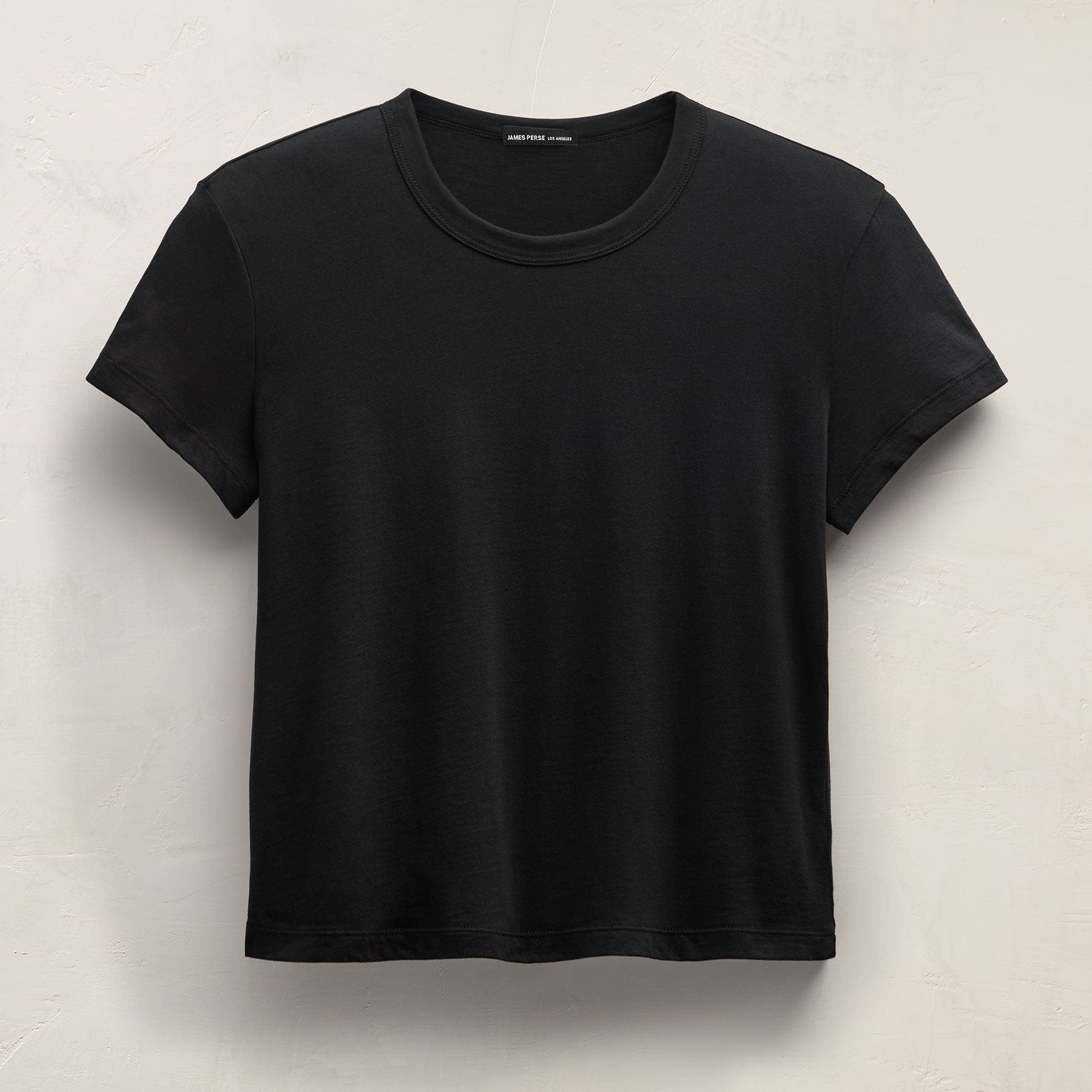 Brushed Elevated Jersey Short Sleeve Tee in Black | James Perse Los Angeles
