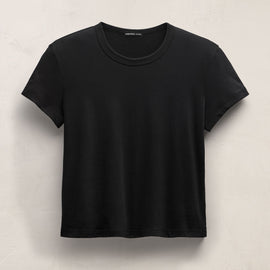 Brushed Elevated Jersey Short Sleeve Tee in Black | James Perse Los Angeles