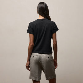 Brushed Elevated Jersey Short Sleeve Tee in Black | James Perse Los Angeles