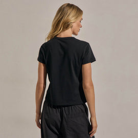 Brushed Elevated Jersey Short Sleeve Tee in Black | James Perse Los Angeles