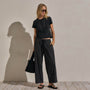 Brushed Elevated Jersey Short Sleeve Tee in Black | James Perse Los Angeles