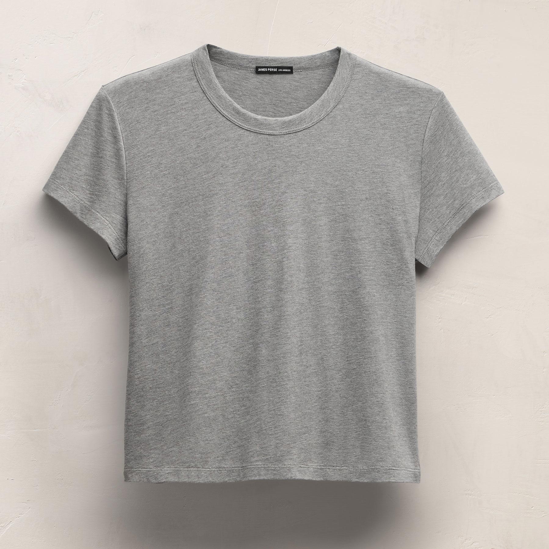 Brushed Elevated Jersey Short Sleeve Tee in Heather Grey | James Perse Los Angeles