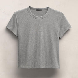 Brushed Elevated Jersey Short Sleeve Tee in Heather Grey | James Perse Los Angeles