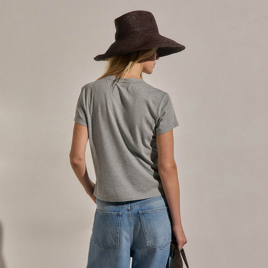 Brushed Elevated Jersey Short Sleeve Tee in Heather Grey | James Perse Los Angeles