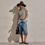 Brushed Elevated Jersey Short Sleeve Tee in Heather Grey | James Perse Los Angeles