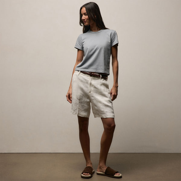 Brushed Elevated Jersey Short Sleeve Tee in Ore | James Perse Los Angeles
