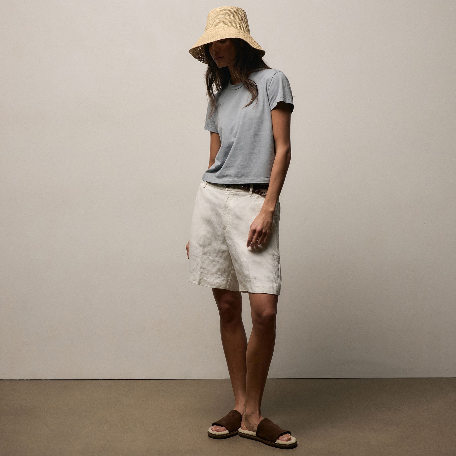 Brushed Elevated Jersey Short Sleeve Tee in Ore | James Perse Los Angeles